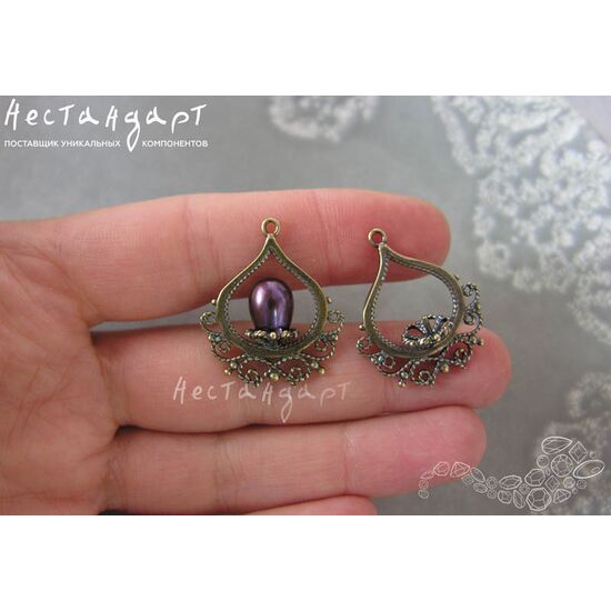 Подвеска Aelita Patina Bronze 27х23 мм, изображение 3