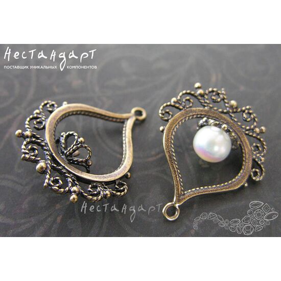 Подвеска Aelita Patina Bronze 27х23 мм, изображение 4