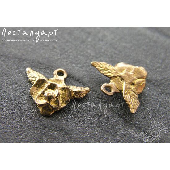 Подвеска Orchid латунь 14х11 мм, изображение 3