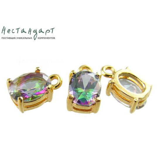 Подвеска со вставкой Royal Mystic Crystal Gold Plated 11х6 мм