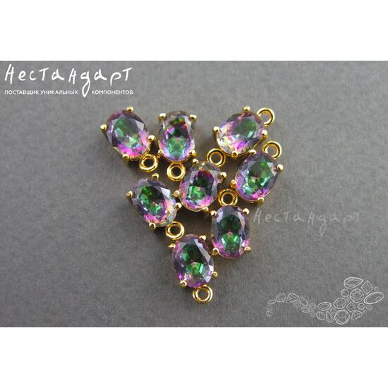 Подвеска со вставкой Royal Mystic Crystal Gold Plated 11х6 мм, изображение 2