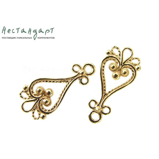 Подвеска-коннектор Sorrento латунь 18х8 мм, изображение 3