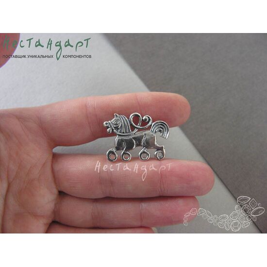 Коннектор Slavic Tarpan Silver Plated 28х20,5 мм, изображение 2