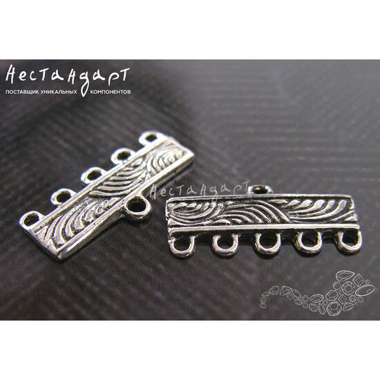 Коннектор Ripple Sterling Silver 21х10 мм