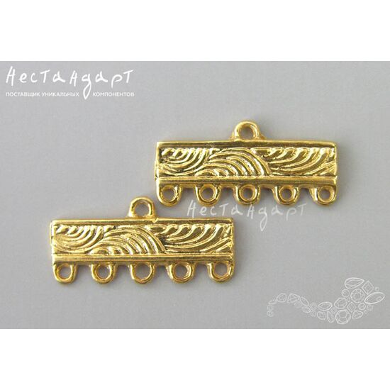Коннектор Ripple Vermeil Sterling Silver 21х10 мм, изображение 2