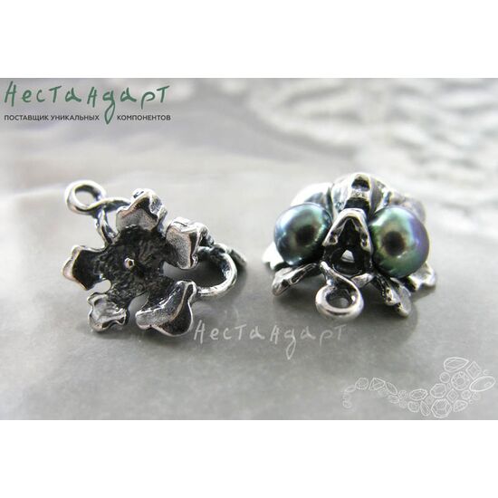 Коннектор со штифтом Maple Leaf Silver Plated 16х15х8 мм