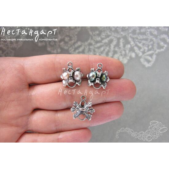 Коннектор со штифтом Maple Leaf Silver Plated 16х15х8 мм, изображение 2