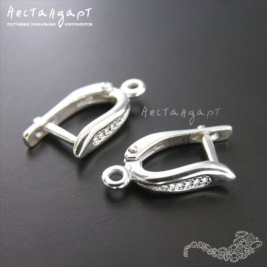 Швензы Secret Sterling Silver 17х4 мм (пара), изображение 4