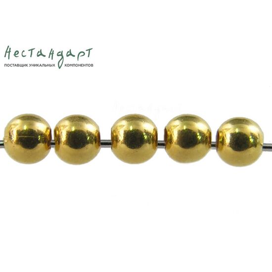 Бусина Round Vermeil Sterling Silver 3 мм (уп. 10 шт.), изображение 4