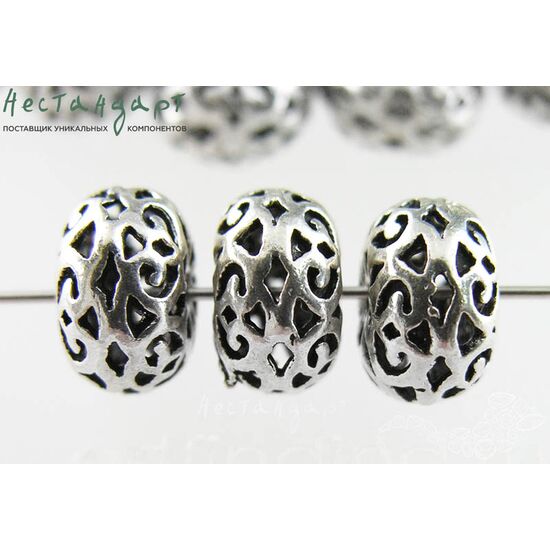 Бусина Mandala Sterling Silver 10х6 мм, изображение 4