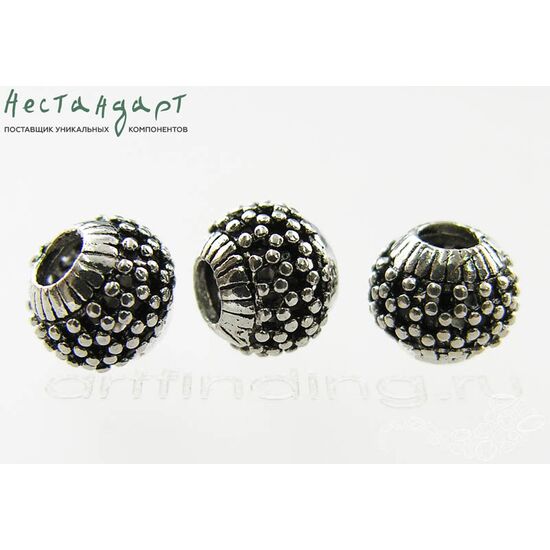 Бусина Wattle Sterling Silver 8х6 мм