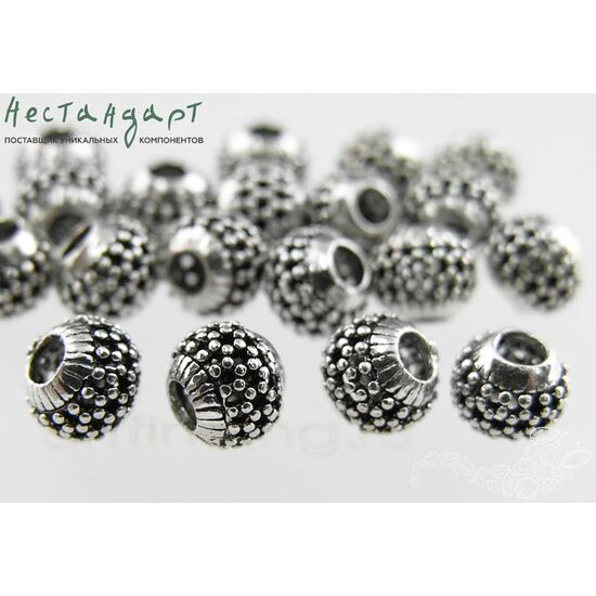 Бусина Wattle Sterling Silver 8х6 мм, изображение 3