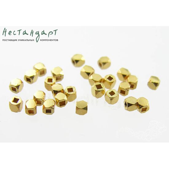 Бусина Corners Vermeil Sterling Silver 2х2 мм, изображение 2