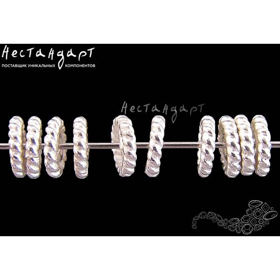 Бусина-спейсер Rope Sterling Silver 5х1 мм