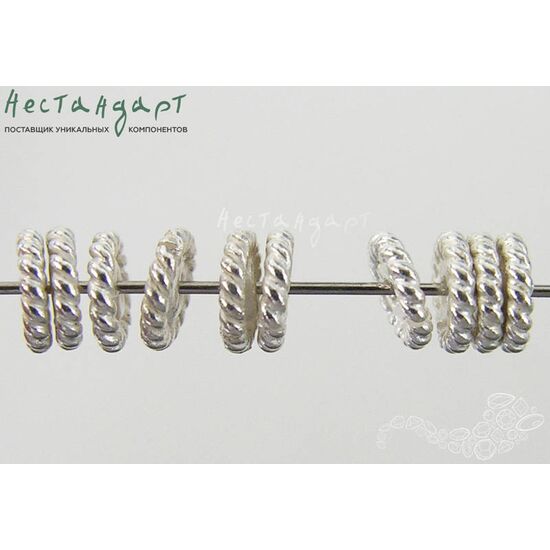 Бусина-спейсер Rope Sterling Silver 5х1 мм, изображение 4