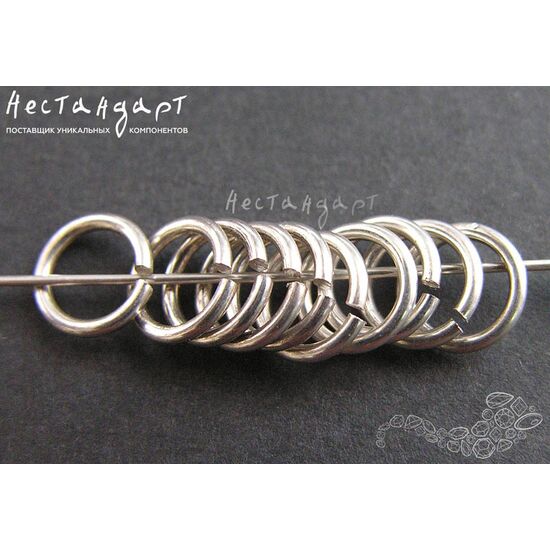 Кольцо соединительное разъемное Sterling Silver 7х1 мм, изображение 2