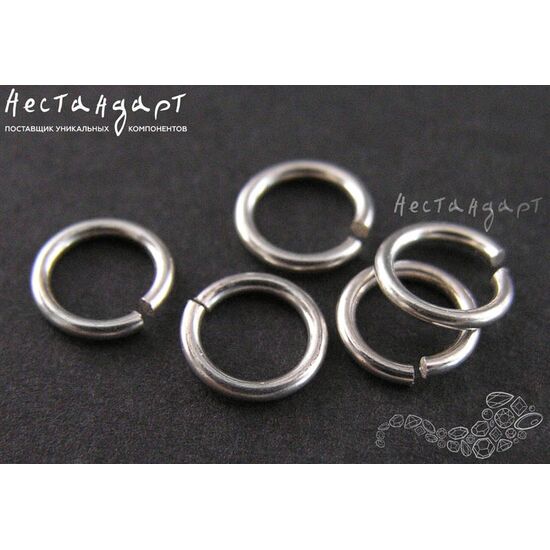 Кольцо соединительное разъемное Sterling Silver 7х1 мм, изображение 3