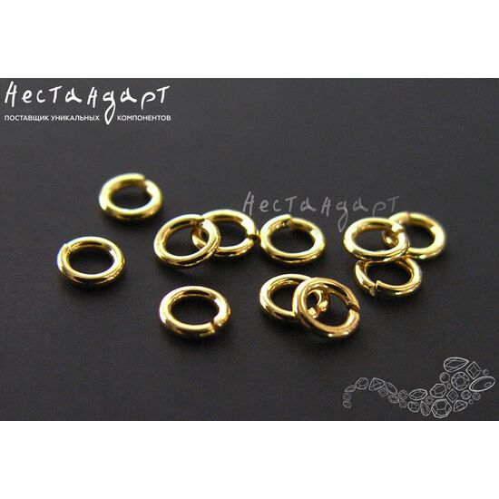 Кольцо соединительное разъемное Vermeil Sterling Silver 3x0,6 мм (уп.10 шт.), изображение 3