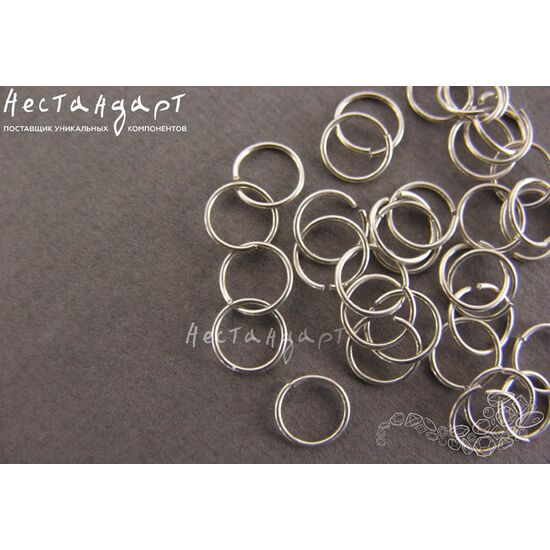 Кольцо соединительное разъемное Sterling Silver 9х0,8 мм, изображение 2