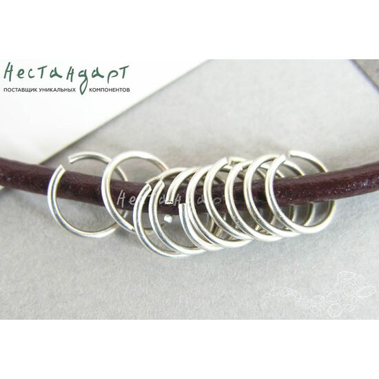 Кольцо соединительное разъемное Sterling Silver 8х0,8 мм