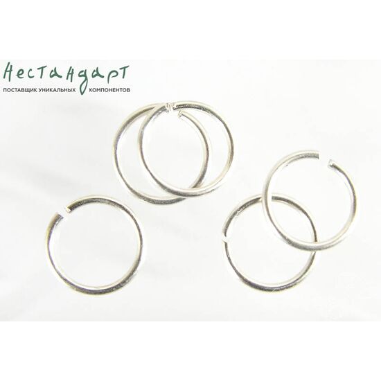 Кольцо соединительное разъемное Sterling Silver 8х0,8 мм, изображение 2