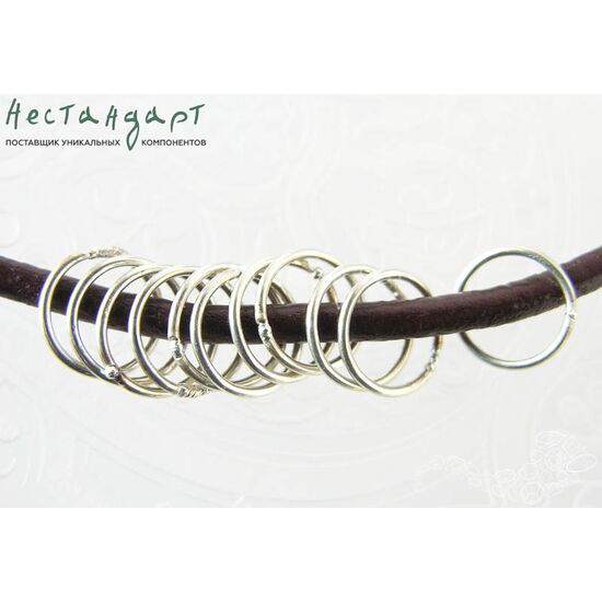 Кольцо соединительное паяное Sterling Silver 8,5 х0,8 мм, изображение 3