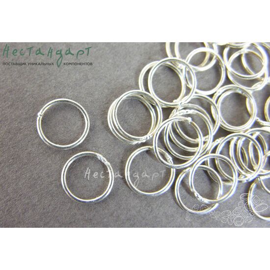 Кольцо соединительное паяное Sterling Silver 8,5 х0,8 мм, изображение 4