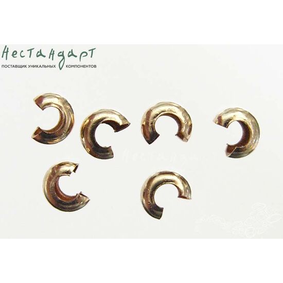 Маскировочные (Обжимные) бусины Gold Filled 2,5 мм, изображение 4