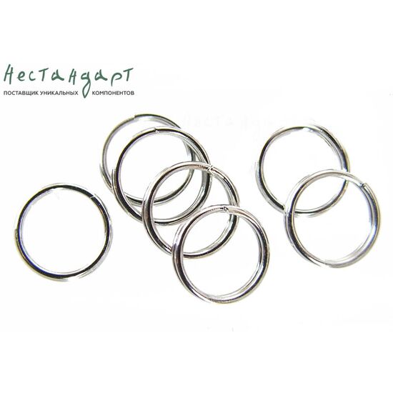 Кольцо соединительное разъемное Double Rings Rhodium Plated 7,2х1,3 мм (уп. 10 шт.), изображение 3