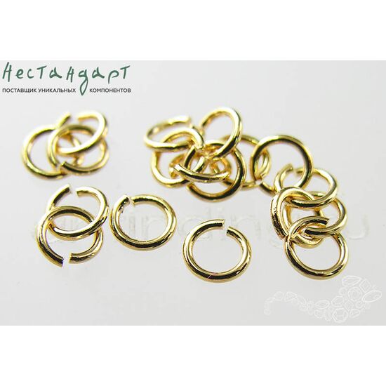 Кольцо соединительное разъемное Gold Plated 4,5х0,5 мм (уп. 10 шт.), изображение 2