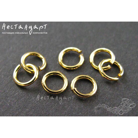 Кольцо соединительное разъемное Gold Plated 4,5х0,5 мм (уп. 10 шт.), изображение 3