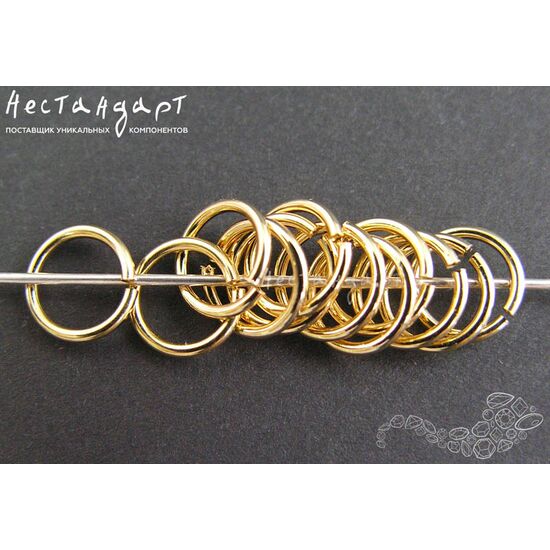 Кольцо соединительное разъемное Gold Plated 6,8х0,8 мм (уп. 10 шт.), изображение 2