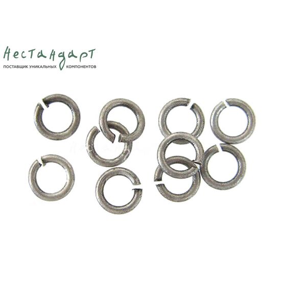 Кольцо соединительное разъемное Antique Silver 3,5х0,6 мм (уп. 10 шт.)