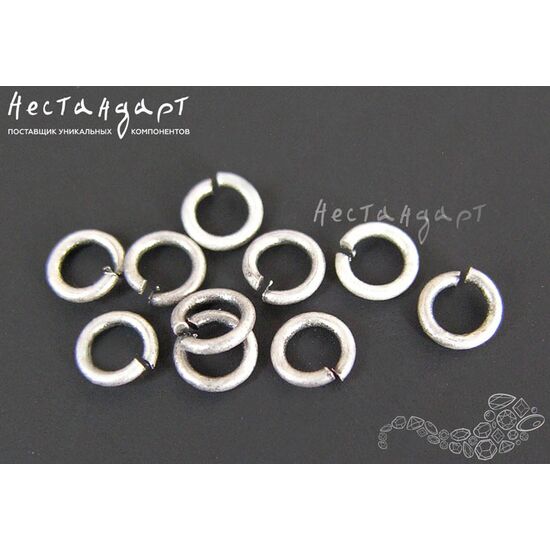 Кольцо соединительное разъемное Antique Silver 3,5х0,6 мм (уп. 10 шт.), изображение 3