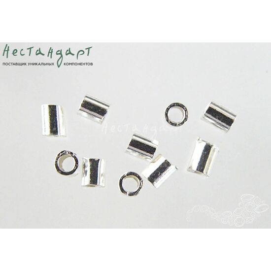 Кримп зажимной Sterling Silver 2х2 мм (уп. 8 шт), изображение 2