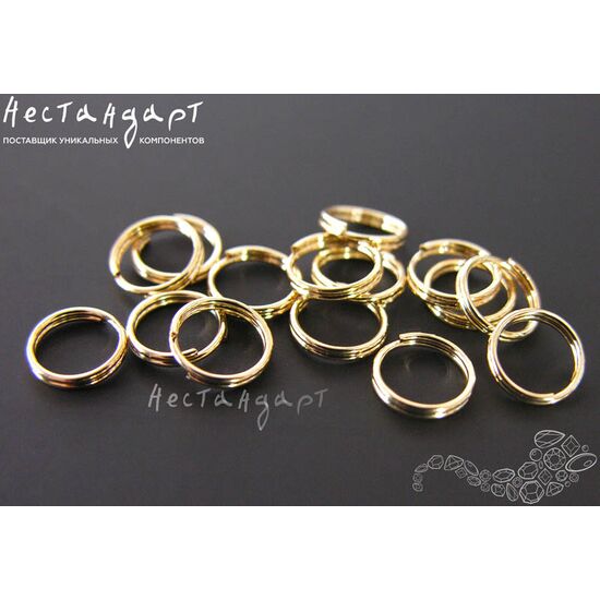 Кольцо соединительное разъемное Double Rings Gold Plated 7,2х1,3 мм, изображение 4