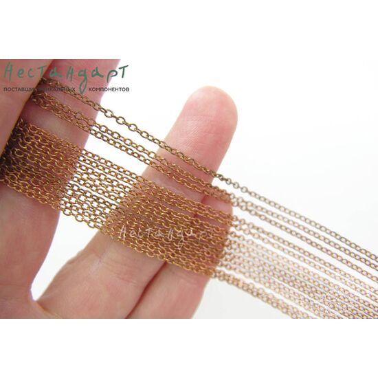 Цепочка якорная тонкая Chain Copper 2х1,5 мм (уп. 85 см), изображение 3