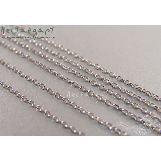 Цепочка Sterling Silver Rhodium Plated с замком 41 см, изображение 2