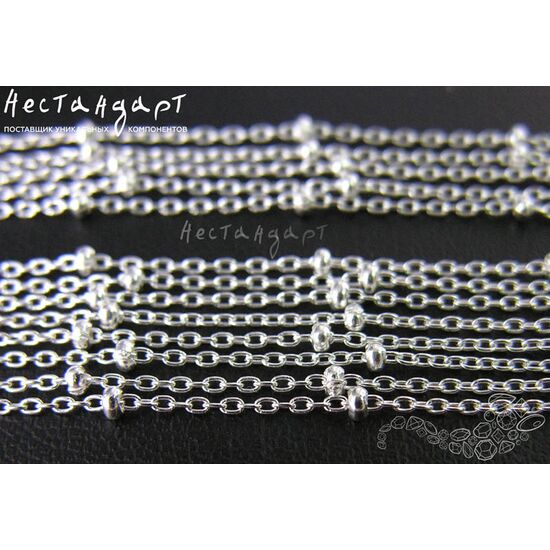 Цепочка Nodules Sterling Silver 1,3х2 мм (уп. 10 см), изображение 3