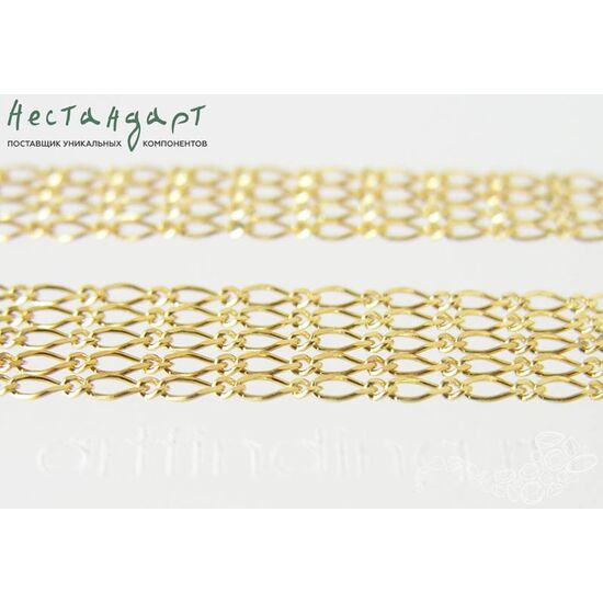 Цепочка Fancy Vermeil Sterling Silver 3,5 мм (уп. 20 см.), изображение 2