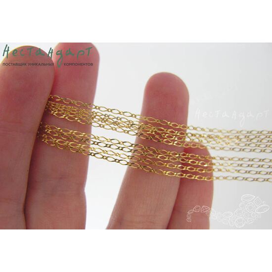 Цепочка Fancy Vermeil Sterling Silver 3,5 мм (уп. 20 см.), изображение 3