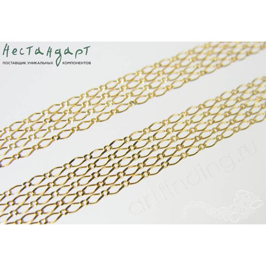 Цепочка Fancy Vermeil Sterling Silver 3,5 мм (уп. 20 см.), изображение 4