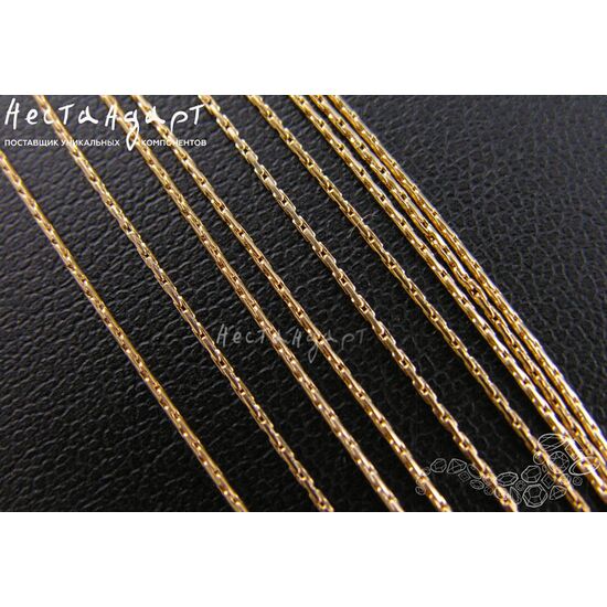 Цепочка якорная сколоченная Hammered Gold Filled 0,7 мм (уп. 10 см), изображение 2