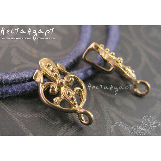 Бейл-держатель для кулона Wattle латунь 17х10 мм