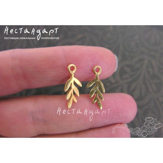 Подвеска Tree Leaves Vermeil Sterling Silver 19х8 мм, изображение 2