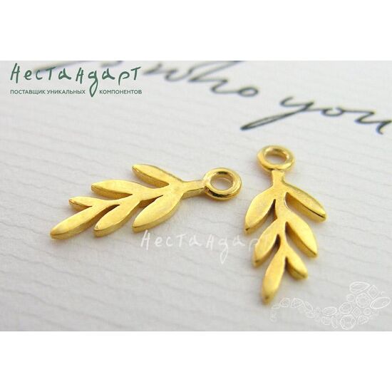 Подвеска Tree Leaves Vermeil Sterling Silver 19х8 мм, изображение 3
