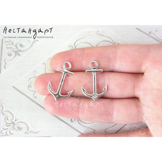 Коннектор Sea ​​Anchor Sterling Silver 27х17 мм, изображение 3