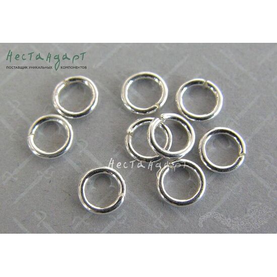 Кольцо соединительное разъемное Sterling Silver 6х0,8 мм