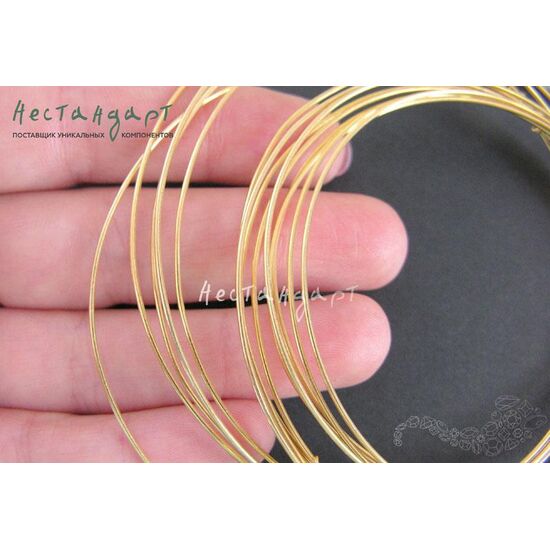 Проволока средней жесткости Vermeil Sterling Silver 0,82 мм (уп. 9 см.), изображение 2