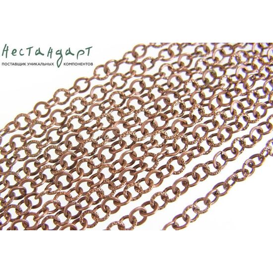 Цепочка Textured Antique Copper 5 мм, изображение 2